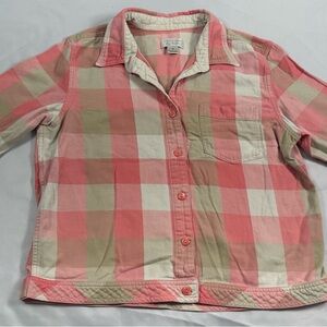 Plaid woman’s Shirt in Pink and Cream